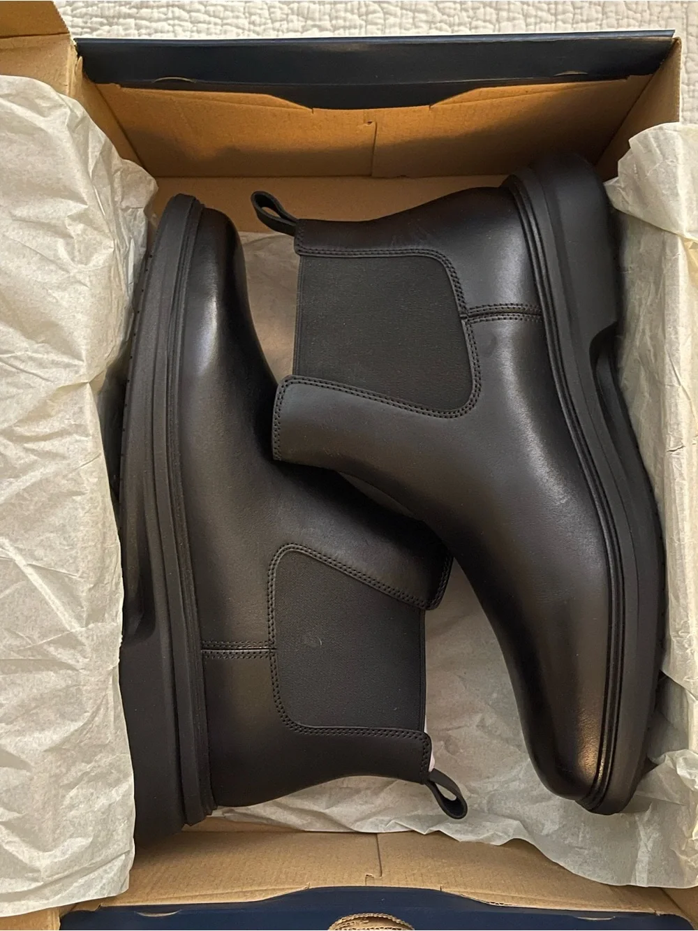 Cole Haan Black Leather Chelsea Boots - Original Grand
